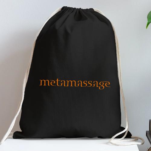 metamassage text logo - Cotton Drawstring Bag
