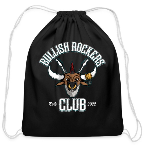Bullish Rockers Club Bull Head - Cotton Drawstring Bag