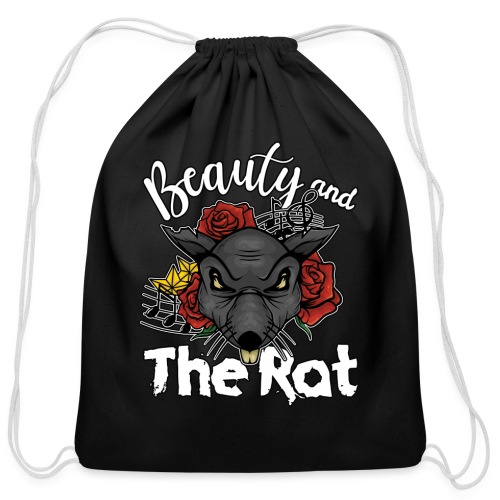 Beauty and the Rat - Cotton Drawstring Bag
