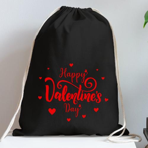 Valentine's Day Design February 14, Love Day - Cotton Drawstring Bag