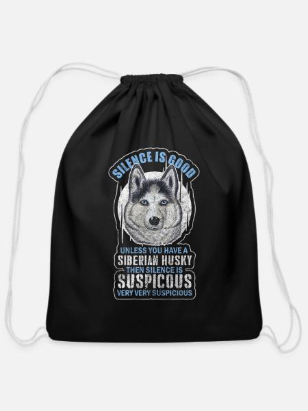 Dog Domestic Animal Dog Sports - Cotton Drawstring Bag - black