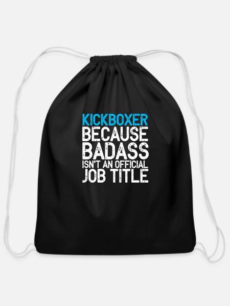 Kickboxing - Cotton Drawstring Bag - black