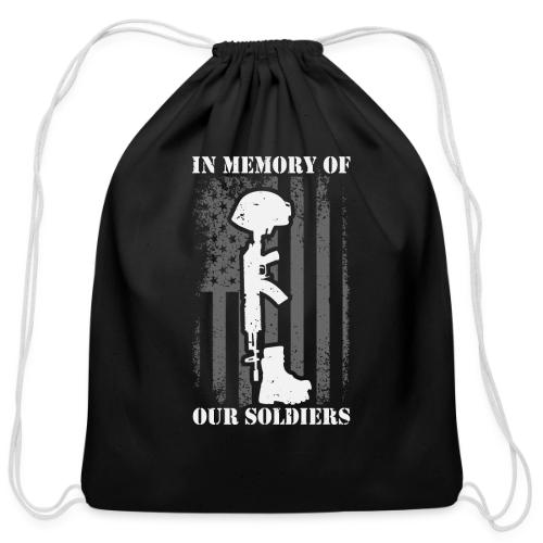 In Memory Of Our Soldiers - Cotton Drawstring Bag