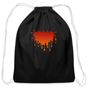 Blood Spatter - Cotton Drawstring Bag - black - Front