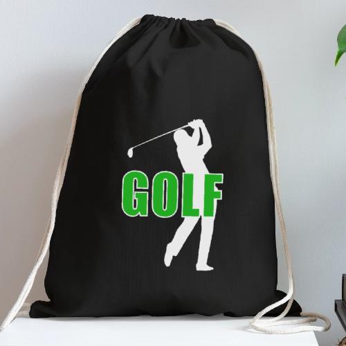 Golf: Classic Golf Motion - Cotton Drawstring Bag