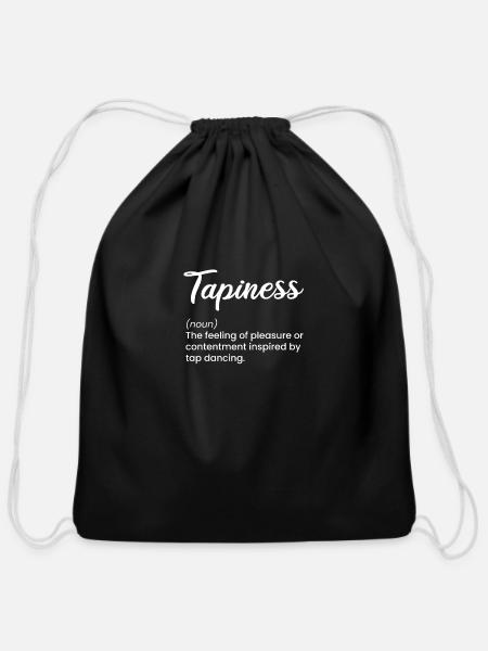tapiness, tap dance - Cotton Drawstring Bag - black