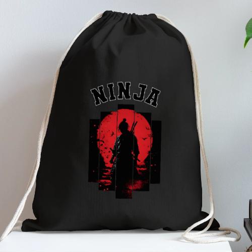 Ninja in the Shadows - Cotton Drawstring Bag