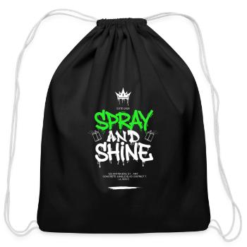 Urban Spray & Shine Graffiti Streetwear Aesthetic - Cotton Drawstring Bag - black - Front