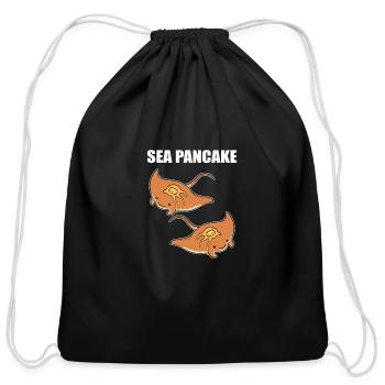 Sea Pancake Pun Maker Gift - Cotton Drawstring Bag - black - Front