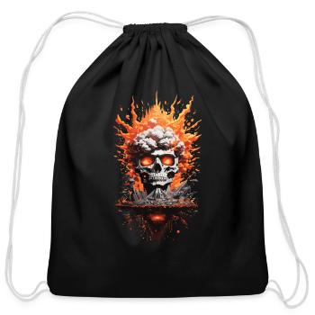 nuclear explosion 1 - Cotton Drawstring Bag - black - Front