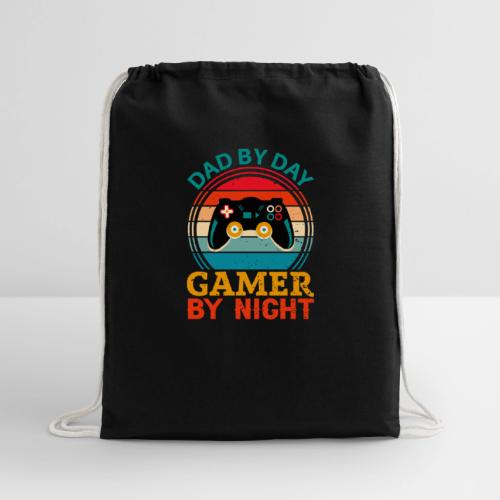 Dad By Day, Gamer By Night - Cotton Drawstring Bag