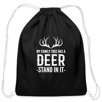 My Family Tree Family Oriented Person Gift - Cotton Drawstring Bag - black - Front