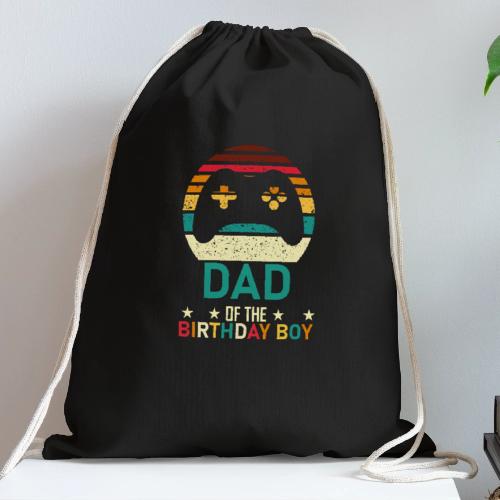 Dad of the Birthday Boy Gamer - Cotton Drawstring Bag