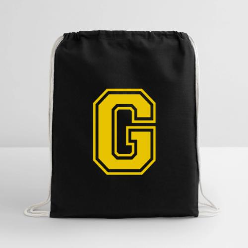 Letter G – Capital Athletic Alphabet Monogram - Cotton Drawstring Bag