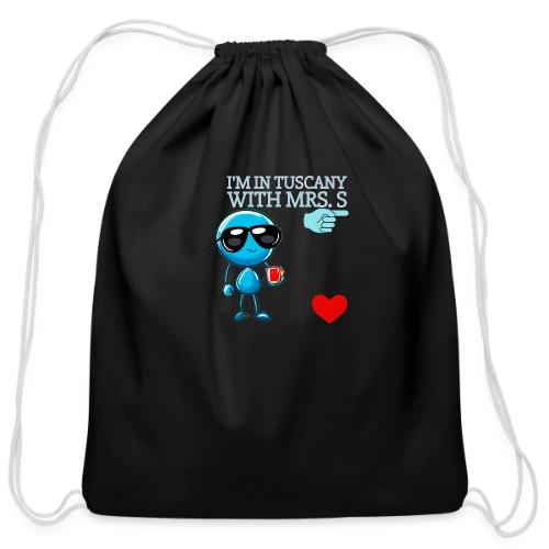 Smoon City_I'm in Tuscany with Mrs. S - Cotton Drawstring Bag