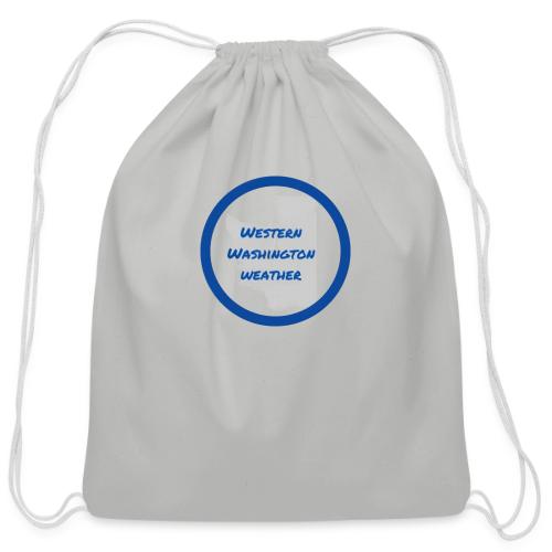 Western Washington Weather Logo - Cotton Drawstring Bag