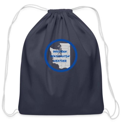 Western Washington Weather Logo - Cotton Drawstring Bag