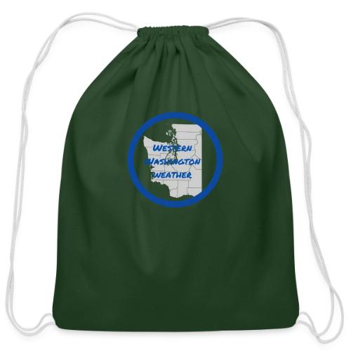 Western Washington Weather Logo - Cotton Drawstring Bag