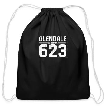 Glendale Arizona AZ 623 Vintage - Cotton Drawstring Bag - black - Front