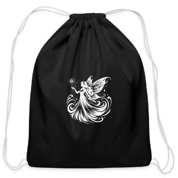 Fantastic Silhouettes Wings And Shine Fairy - Cotton Drawstring Bag - black - Front