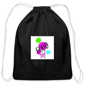 Neon Graffiti GOOD Splash - Cotton Drawstring Bag - black - Front