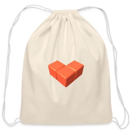 Blocksworld: Classic Heart Design - Cotton Drawstring Bag