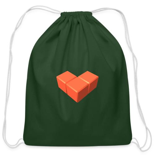 Blocksworld: Classic Heart Design - Cotton Drawstring Bag
