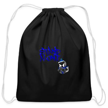 Stand Alone  - Cotton Drawstring Bag - black - Front