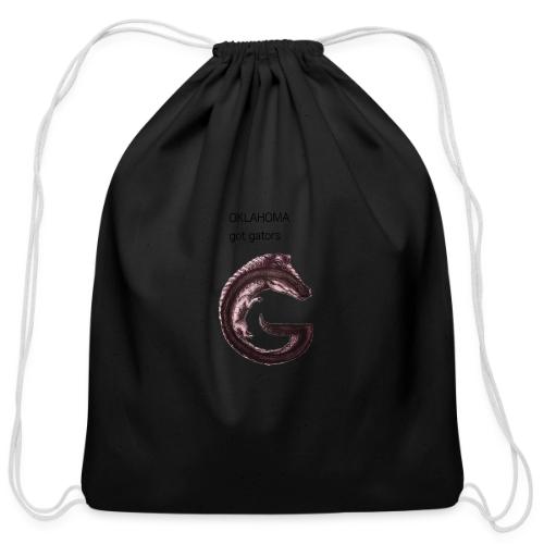 Oklahoma gator - Cotton Drawstring Bag