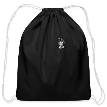 Bubble Tea Junkie, Bubble Tea Lover - Cotton Drawstring Bag - black - Front