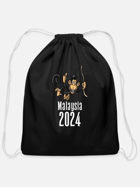 Malaysia 2024 - Cotton Drawstring Bag - black