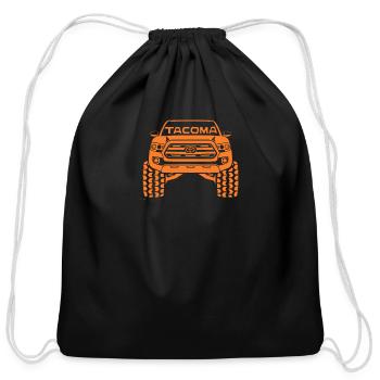 2016 Toyota Tacoma - Cotton Drawstring Bag - black - Front
