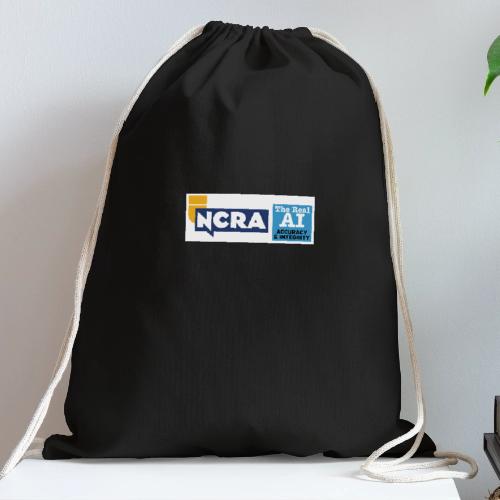 NCRA & AI logo - Cotton Drawstring Bag