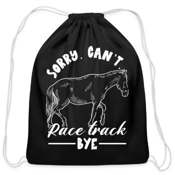 Horse Design - Cotton Drawstring Bag - black - Front