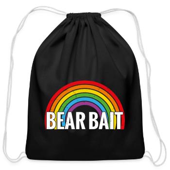 Gay Bear Bait Pride - Sous-groupe LGBTQ Communauté - Sac à cordon en coton - noir - Devant
