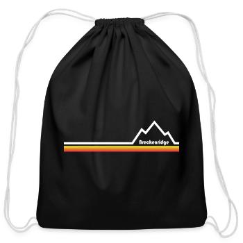 Breckenridge Colorado - Cotton Drawstring Bag - black - Front