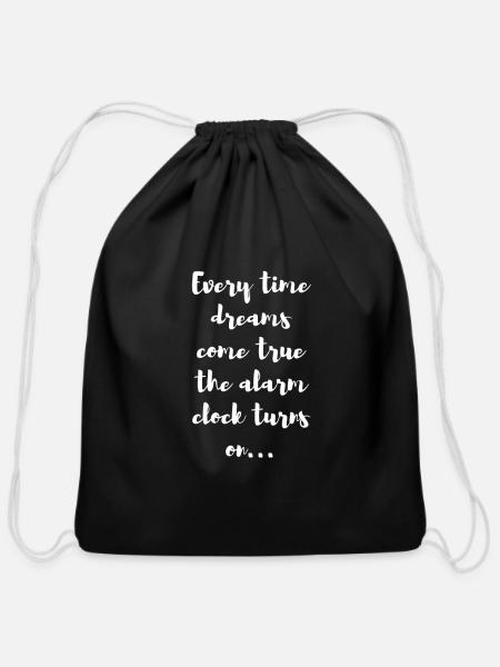 Funny sayings - Cotton Drawstring Bag - black
