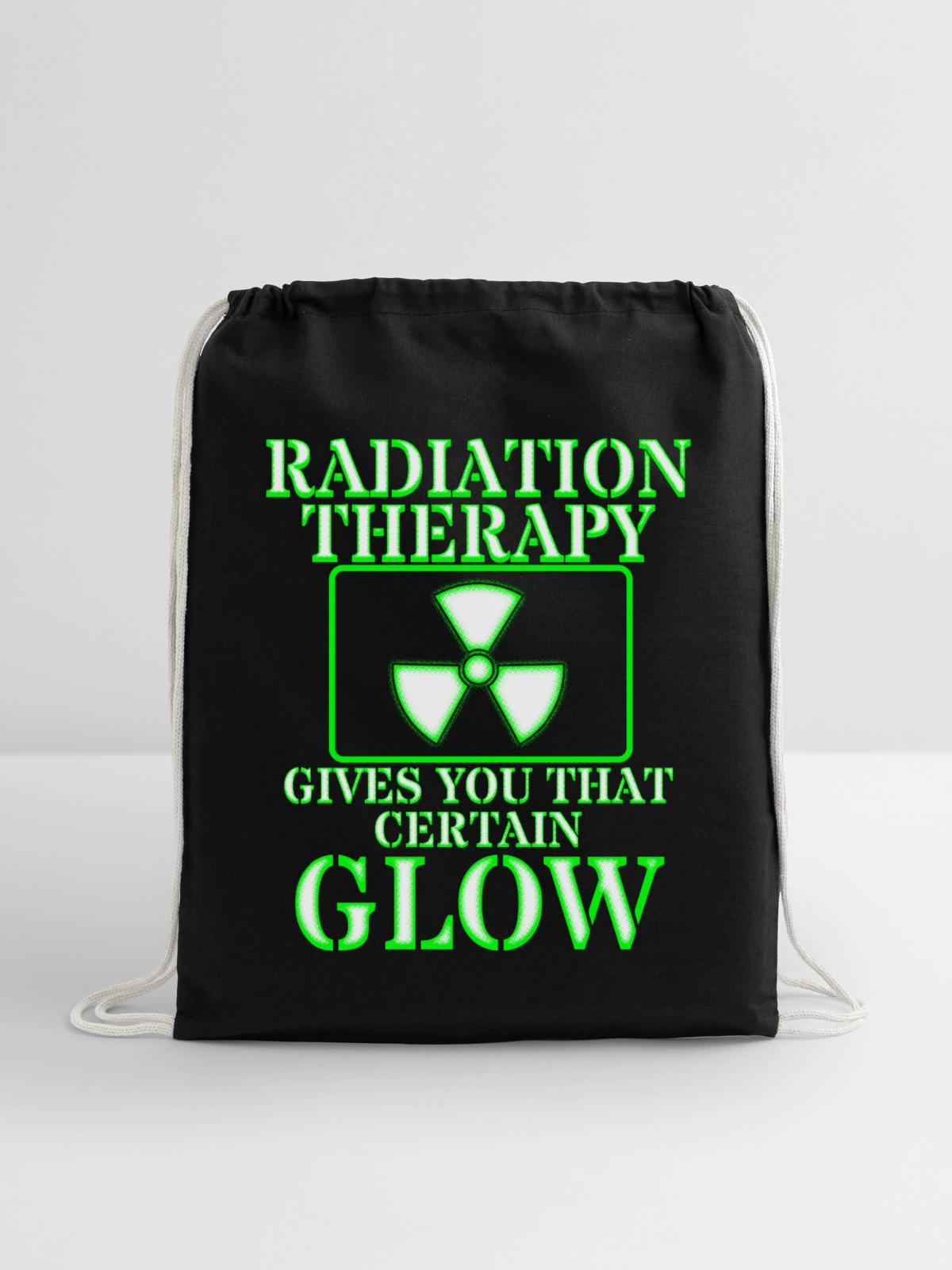 Radiation Therapy - Cotton Drawstring Bag - black - Front
