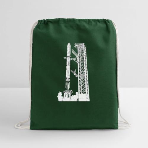 Starship Super-Heavy Lift Launch Vehicle - No Text - Cotton Drawstring Bag