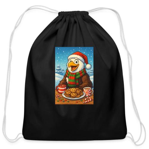 Christmas taw eagle - Cotton Drawstring Bag