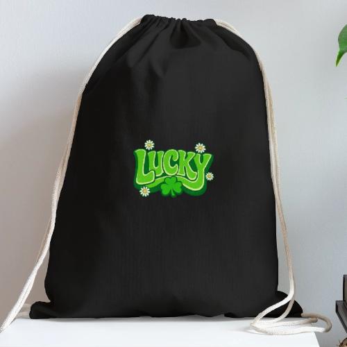 Lucky 70s Retro T-Shirt - Cotton Drawstring Bag