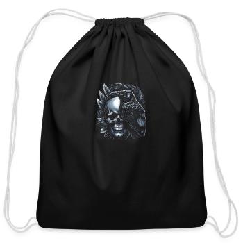 The Raven's Secret - Cotton Drawstring Bag - black - Front