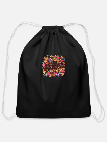 la dolce vita design - Cotton Drawstring Bag - black