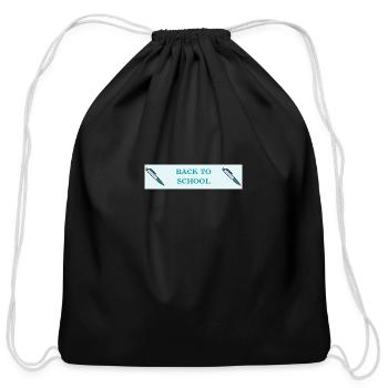 School Mode: ON – Back to School Design - Cotton Drawstring Bag - black - Front