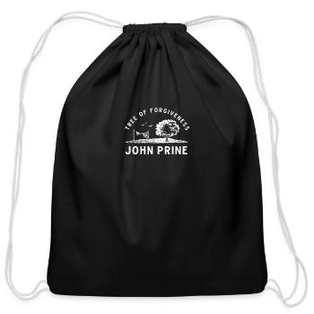 John Prine - Cotton Drawstring Bag - black - Front