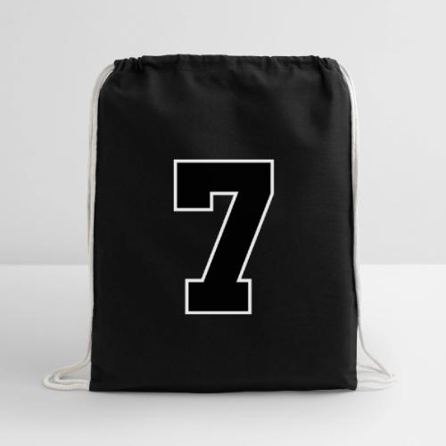 Varsity Number 7 Athletic Look - Cotton Drawstring Bag