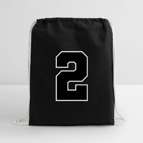 Varsity Number 2 Sports Design - Cotton Drawstring Bag