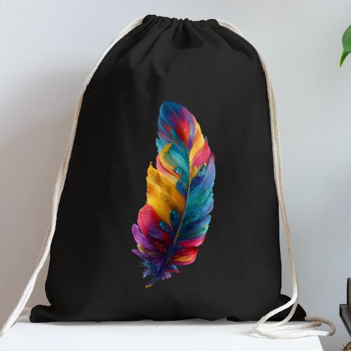 Spectrum Feather Flow - Cotton Drawstring Bag
