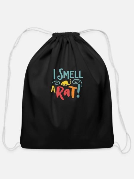 RAT - Cotton Drawstring Bag - black