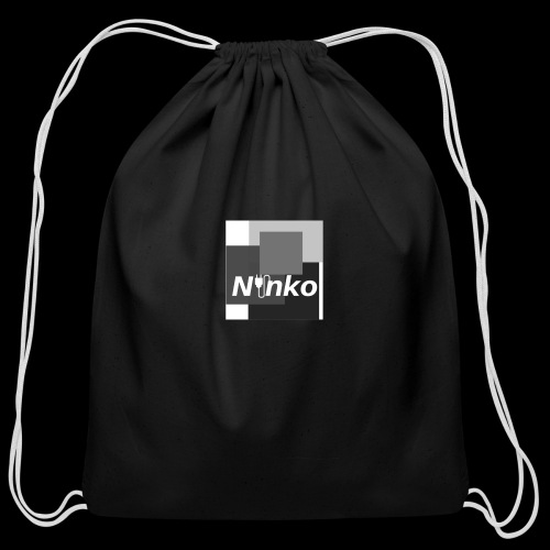Ninko Black and White - Cotton Drawstring Bag